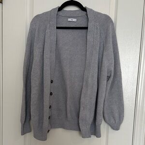 TNA Light Gray Open Front Cardigan Sweater